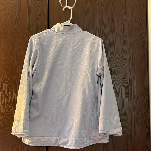 Carole Little vintage light blue jacket with tie closures. Soft flannel lining S - Picture 7 of 10